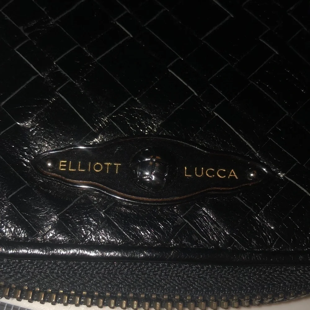 Elliott Lucca black Wigan genuine leather wallet / mobile & card case